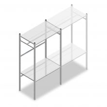 Konfektionsregal Medium Duty 2000x1000x600 mm (hxbxt) 1 Stange 2 Fachböden Anfangsregal