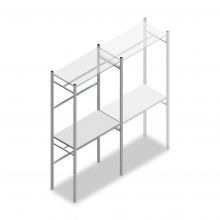 Konfektionsregal Medium Duty 2200x1000x500 mm (hxbxt) 2 Stangen 2 Fachböden Anfangsregal