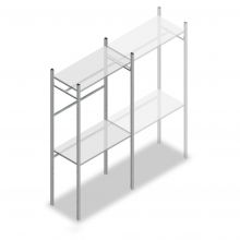 Medium Duty Konfektionsregal 2200x1000x500 mm (hxbxt) 1 Stange 2 Fachböden Anfangsregal