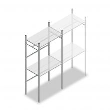 Konfektionsregal Medium Duty 2200x1000x600 mm (hxbxt) 1 Stange 2 Fachböden Anfangsregal