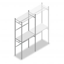 Konfektionsregal Medium Duty 2500x1000x500 mm (hxbxt) 2 Stangen 2 Fachböden Anfangsregal