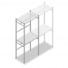 Konfektionsregal Medium Duty 2500x1000x600 mm (hxbxt) 2 Stangen 2 Fachböden Anfangsregal