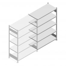Teilweise gebrauchtes Heavy Duty Fachbodenregal 2000x1300x600 mm (hxbxt) 5 Ebenen 150 kg Anbauregal