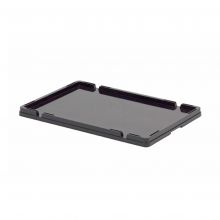 Deckel für LB Stapelbehälter 600x400x350 mm schwarz