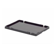 Deckel für LB Stapelbehälter 600x400x350 mm schwarz
