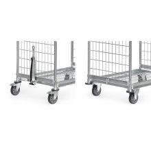 Deichsel und Kupplung für Kommissionierwagen mit Ladeflächenbreite von 510 mm