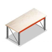 Einlagige Werkbank, Arbeitstisch 2150x950x940 mm (lxtxh) Rahmen nicht vormontiert