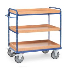 Etagenwagen, Transportwagen 1000x600x1152 mm (HxBxT) 600 kg mit 3 Etagen-Lagerbehältern