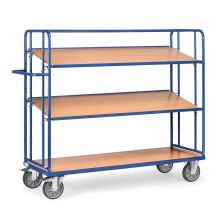 Etagenwagen, Transportwagen 1250x610x1560 mm (HxBxT) 500 kg mit 3 Etagen, davon 2 lose