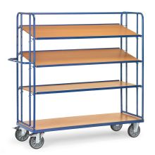 Etagenwagen, Transportwagen 1650x610x1560 mm (HxBxT) 500 kg mit 4 Etagen, 3 lose