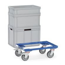 Euro-Lagerbehälter Rollplatte 250 kg 605x405 mit offenem Stahlrahmen