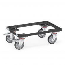Eurobehälter-Rollplatte 250 kg 605x405 mit offenem Stahlrahmen in Anthrazit