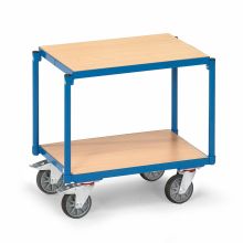 Euronorm-Lagerbehälter Rollplatte 250 kg mit 2 gleichen Holz-Ebenen 605x405