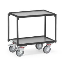 Euro-Lagerbehälter Rollplatte 250 kg mit 2 hölzernen Ebenen 605x405 anthrazit