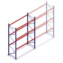 Gebrauchtes Dexion Speedlock Palettenregal 4650x2655x1100 mm (HxBxT) 3 Ebenen Grundregal