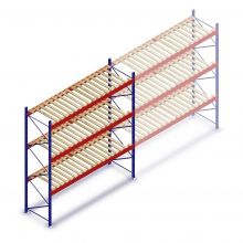 Gebrauchtes AR T2 Palettenregal 3500x3600x1100mm (hxbxt) 3 Ebenen Anfangsregal mit Stegen