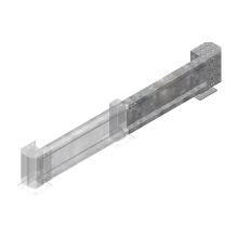 Führungsschiene 1000x400 mm (BxH) Anbauregal