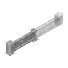 Führungsschiene 1000x400 mm (HxBxT) Grundregal