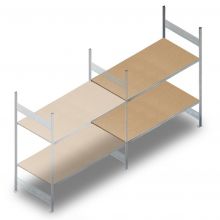 Weitspannregal HD 2000x2250x800 mm (hxbxt) 2 Ebenen Anbauregal