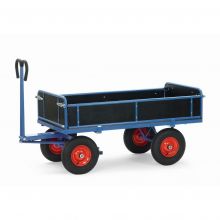 Handwagen mit Holzwänden 1600x900x1200 mm (lxbxh) 1000 kg