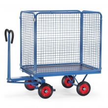 Handwagen mit Drahtgitterwänden 1200x800x1480 mm (lxbxh) 1000 kg