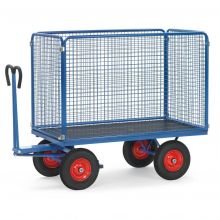 Handwagen mit Drahtgitterwänden 2000x1000x1480 mm (lxbxh) 1250 kg