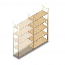 Holzfachbodenregal BT Combi 2080x970x370 mm (hxbxt) 5 Ebenen Anbauregal