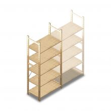 Holzfachbodenregal BT Combi 2080x970x500 mm (hxbxt) 5 Ebenen Anfangsregal