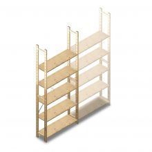 Holz-Fachbodenregal BT Combi 2380x970x280 mm (hxbxt) 5 Ebenen Anfangsregal