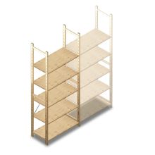 Holz-Fachbodenregal BT Combi 2380x970x500 mm (HxBxT) 5 Ebenen Grundregal