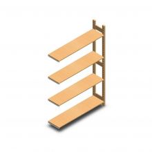 Holz-Fachbodenregal BT Euro 1800x1170x300 mm (hxbxt) 4 Ebenen Anbauregal