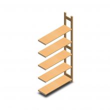 Holz-Fachbodenregal BT Euro 2100x770x300 mm (hxbxt) 5 Ebenen Anbauregal