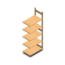 Holz-Fachbodenregal BT Euro 2100x770x500 mm (HxBxT) 5 Ebenen Anbauregal