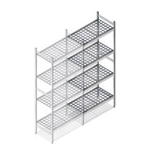 Hygienisches Regal 5711 1800x650x460 mm (HxBxT) 4 Ebenen Anbauregal