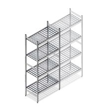 Hygienisches Regal 5711 1800x650x460 mm (HxBxT) 4 Ebenen Grundregal