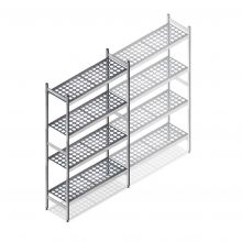 Hygienisches Regal 5711 1800x950x360 mm (hxbxt) 4 Ebenen Anfangsregal