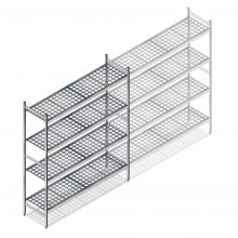 Hygienisches Regal 6611 1800x1080x460 mm (hxbxt) 4 Ebenen Anfangsregal