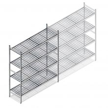 Hygienisches Regal 6611 1800x1080x560 mm (hxbxt) 4 Ebenen Anfangsregal