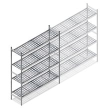 Hygienisches Regal 6611 1800x1200x460 mm (HxBxT) 4 Ebenen Grundregal