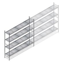Hygienisches Regal 6611 1800x1500x360 mm (HxBxT) 4 Ebenen Grundregal