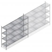 Hygienisches Regal 6611 1800x1620x560 mm (hxbxt) 4 Ebenen Anfangsregal