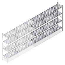 Hygienisches Regal 6611 1800x1740x460 mm (HxBxT) 4 Ebenen Anbauregal