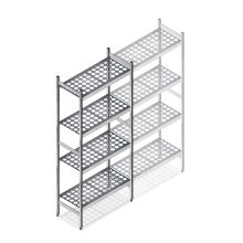 Hygienisches Regal 6611 1800x660x360 mm (HxBxT) 4 Ebenen Grundregal