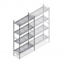 Hygiene-Regal 6611 1800x780x360 mm (hxbxt) 4 Ebenen Anfangsregal