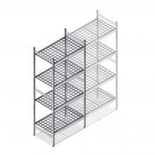 Hygienisches Regal 6611 1800x780x560 mm (hxbxt) 4 Ebenen Anfangsregal