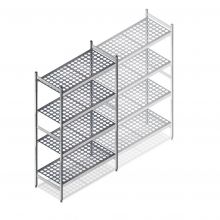 Hygienisches Regal 6611 1800x900x560 mm (hxbxt) 4 Ebenen Anfangsregal