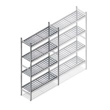 Hygienisches Regal 6611 1800x960x360 mm (HxBxT) 4 Ebenen Grundregal