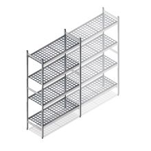 Hygienisches Regal 6611 1800x960x460 mm (HxBxT) 4 Ebenen Grundregal