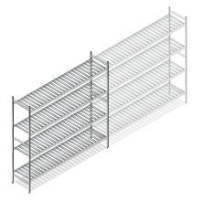 Hygienisches Regal 6811 1800x1320x460 mm (HxBxT) 4 Ebenen Grundregal
