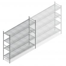 Hygienisches Regal 6811 1800x1320x560 mm (hxbxt) 4 Ebenen Anfangsregal